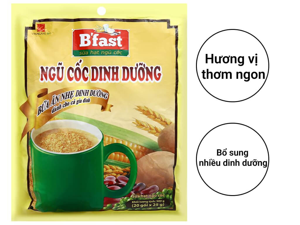 Ngũ cốc dinh dưỡng VinaCafé B'fast bịch 500g