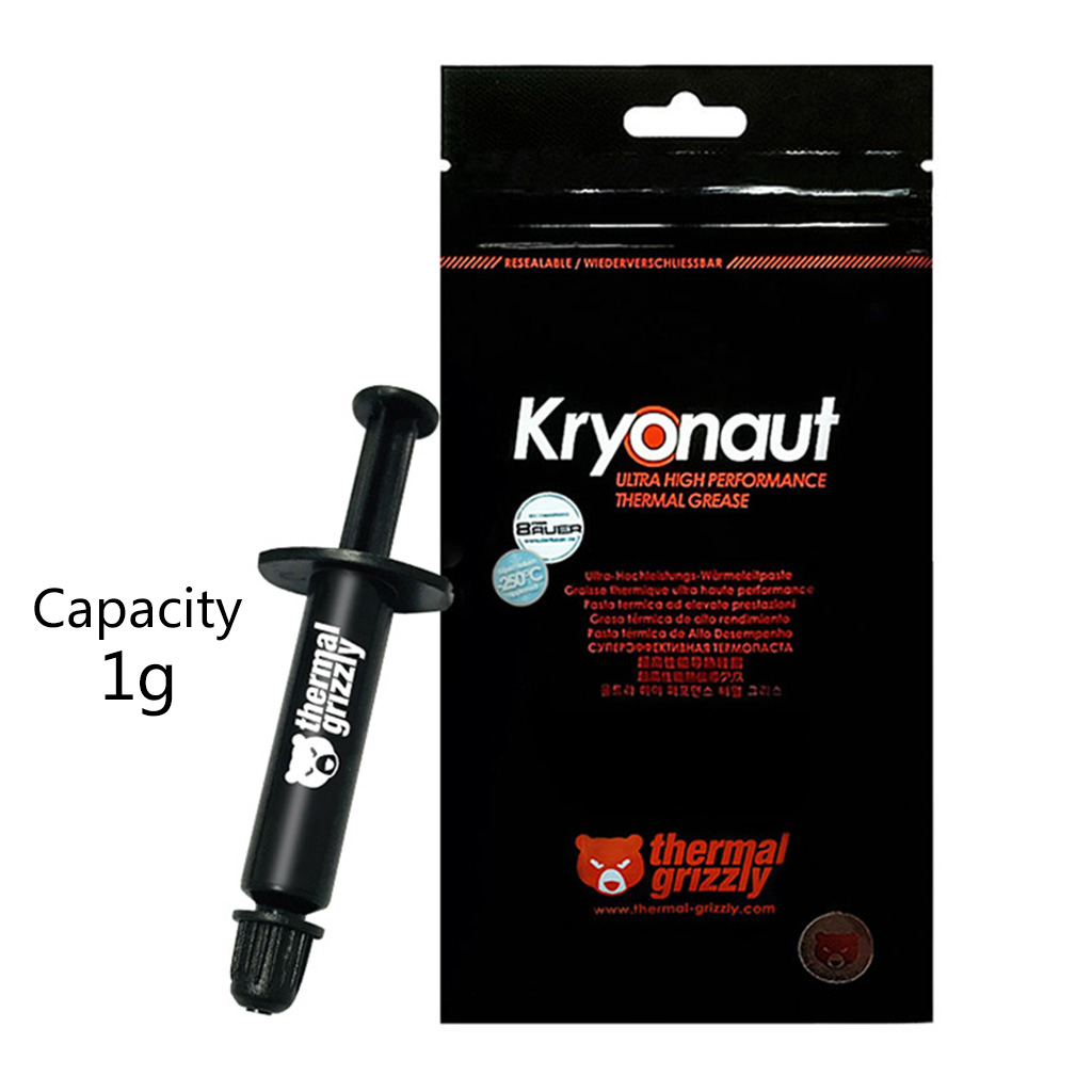 Nhiệt Grizzly kryonaut 1 gam hiệu suất cao tấm dán nhiệt để làm mát CPU GPU Bộ vi xử lý Card đồ họa heatsinks