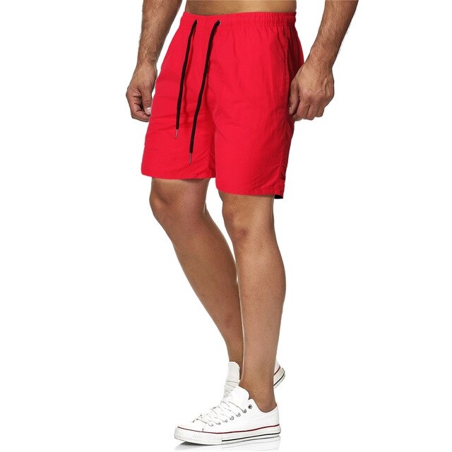 Men's Five-point Quick-drying Solid Color Beach Pants Men's Sports Fitness Shorts