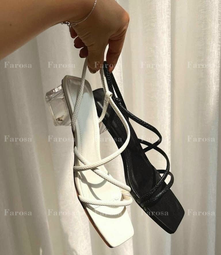 Dép sandal nữ dây chéo gót pha lê 3p hàng đẹp