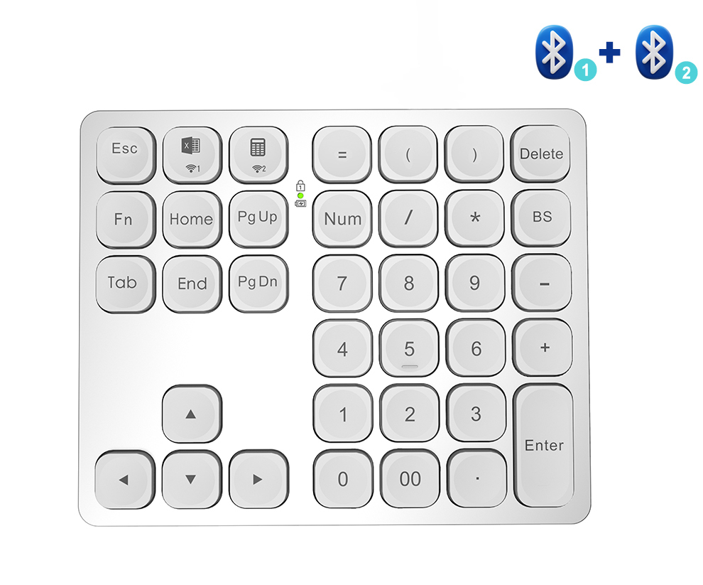 Seenda Bluetooth số Pad nhôm có thể sạc lại số bàn phím không dây số bàn phím cho máy tính xách tay Windows **