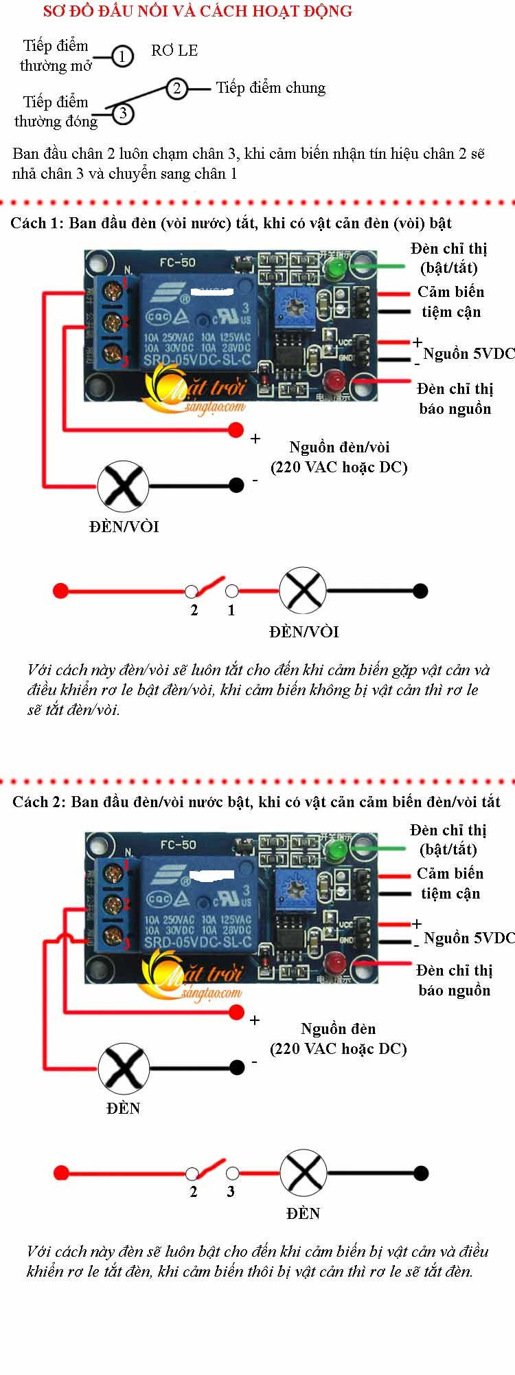 Mạch công tắc cảm biến tiệm cận V2