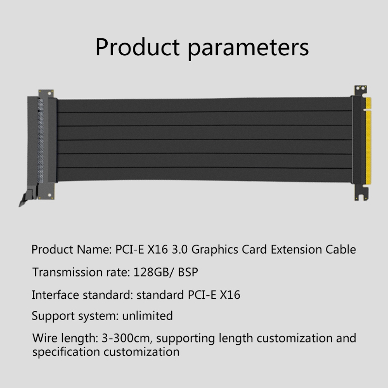 15/20/25/30/40/50/60cm%20Full%20Speed%203.0%20PCIE%20X16%20Riser%20Cable%20Graphics%20Card%20Extension%20Cable%20GPU%20PCI%20Express%20Riser%20Shielded%20Extender%20-%20Image%203