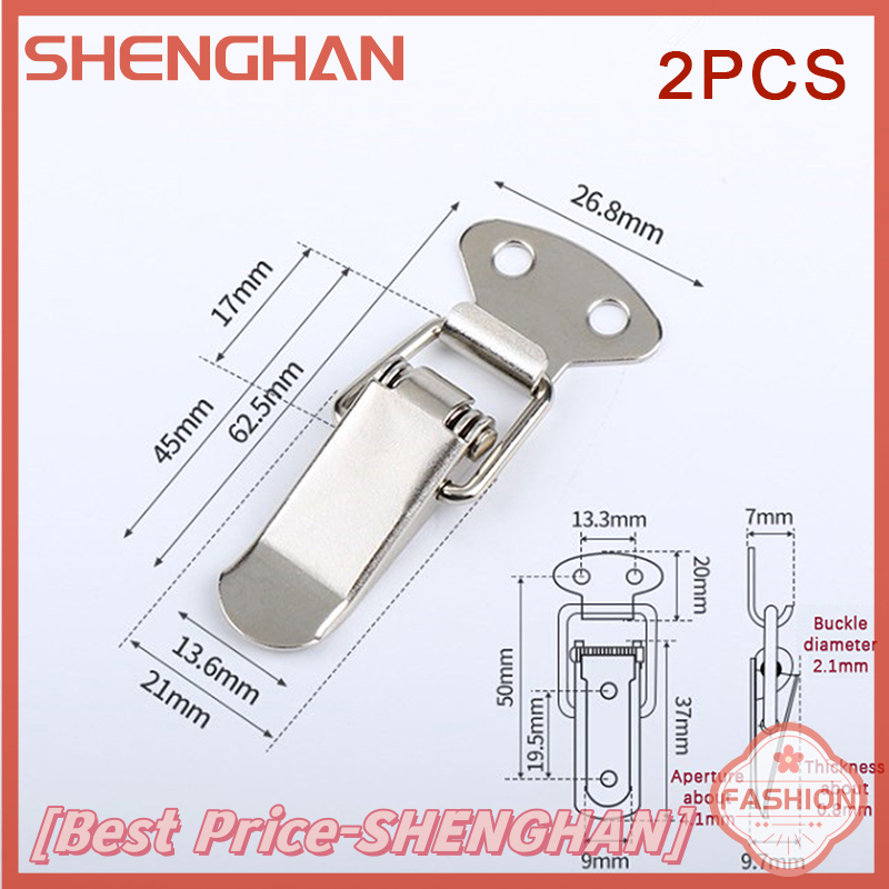 SHENGHAN 2pcs Duck-mouth Buckle Vintage Mini Lock Chest Box Gift Suitcase Case Buckles Toggle Hasp Latch Catch Clamp