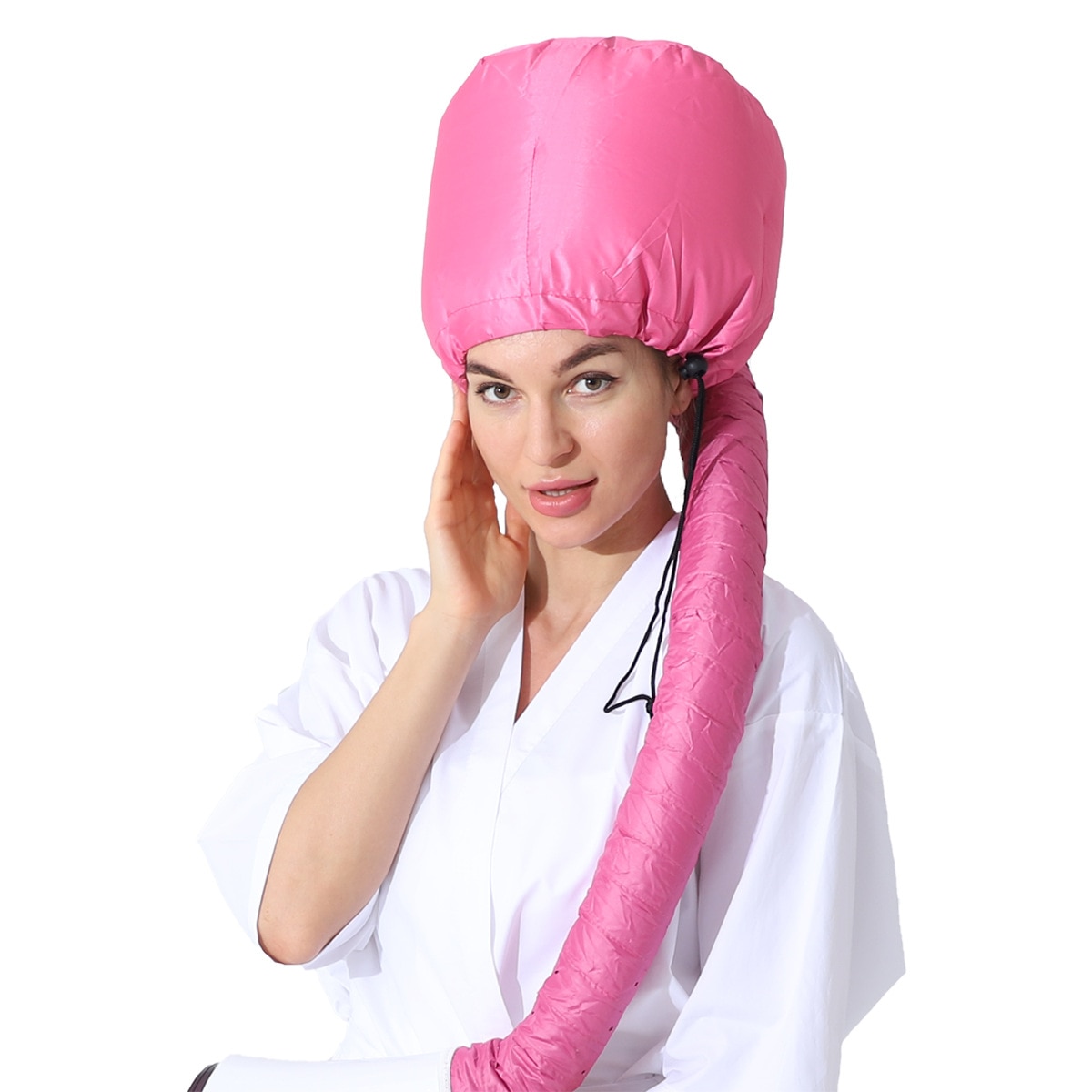 》 Hair Perm Portable Soft Hair Drying Cap Bonnet Hood Hat Blow Dryer Attachment Dry Hair Cream Cap Wholesale Satin Bonnets