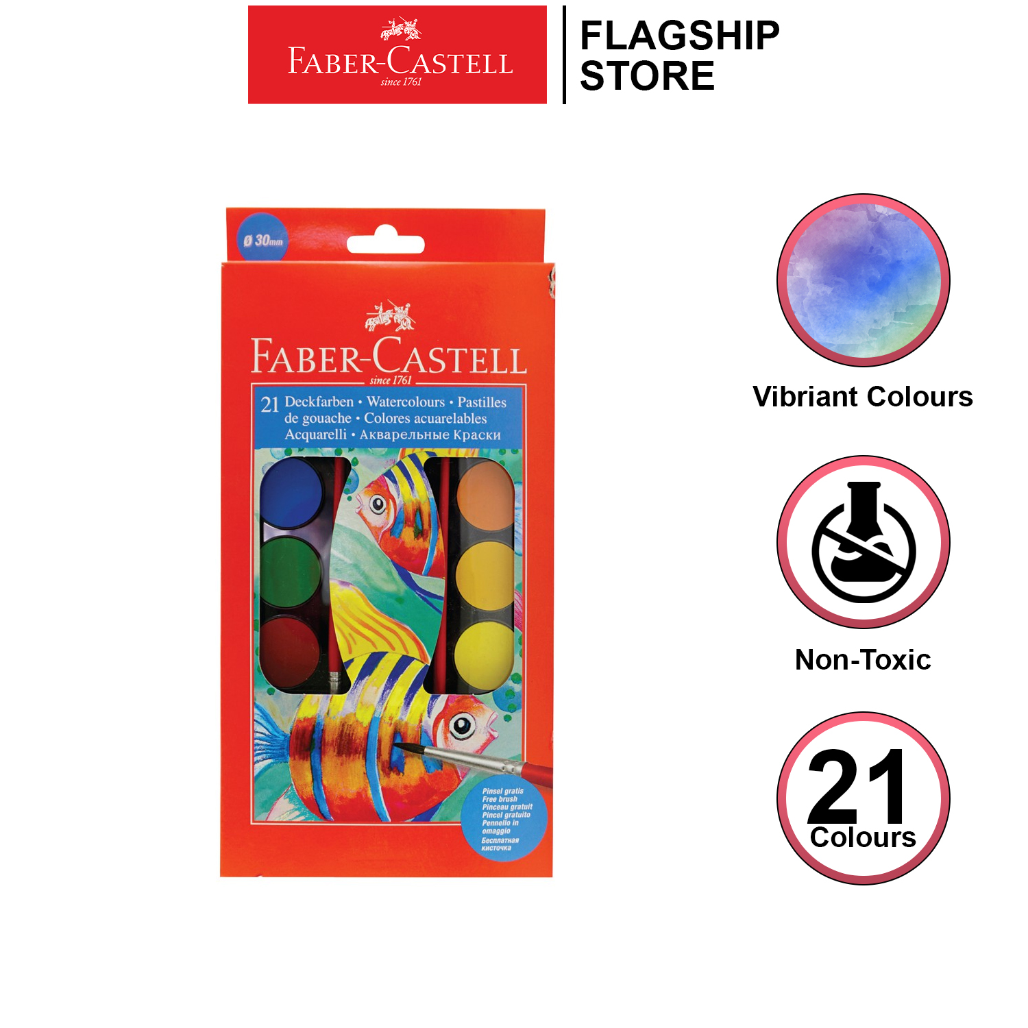Faber Castell Watercolours Box Of 24, 169624 - View #11
