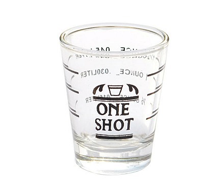 Ly thủy tinh shot đo lường có vạch đo lường 1oz