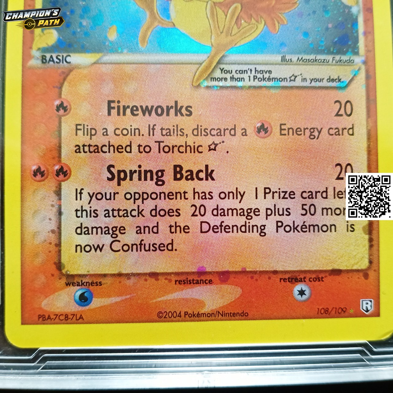 Thẻ Pokémon nitendo Game 2004 Torchic 108 109 gà con 1459 d7