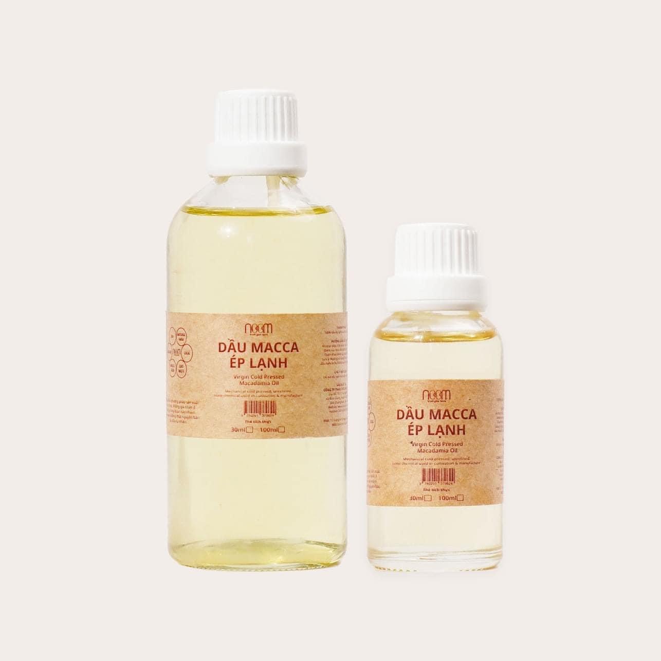 Dầu hạt Macca ép lạnh Noom (cold pressed/ extra virgin Macadamia oil Noom)