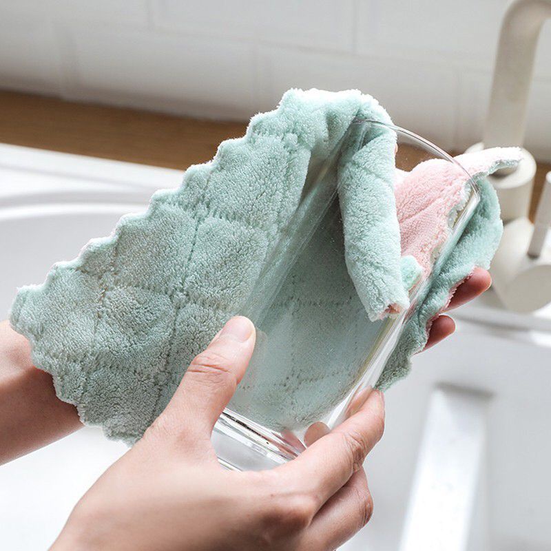 Combo 5 10 khăn lau bếp 2 lớp đa năng siêu thấm hút