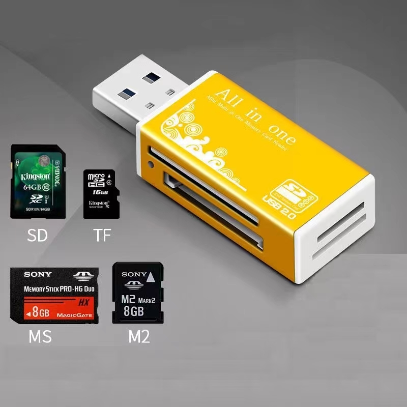 4 Trong 1 đầu đọc thẻ USB Cho Sony thẻ nhớ Pro Duo Đa đầu đọc thẻ nhớ Cho SD TF MS M2 Bộ chuyển đổi thẻ Cắm Và Chơi Cho Máy Tính Xách Tay Máy tính để bàn