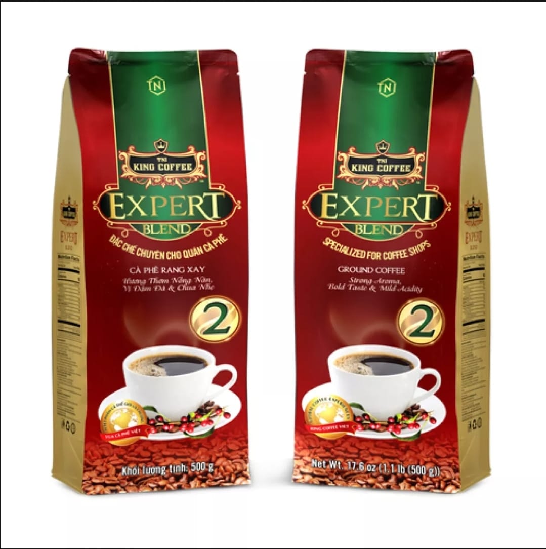Combo 2 Gói Cà Phê Rang Xay Expert Blend 2 KING COFFEE - Túi 500g