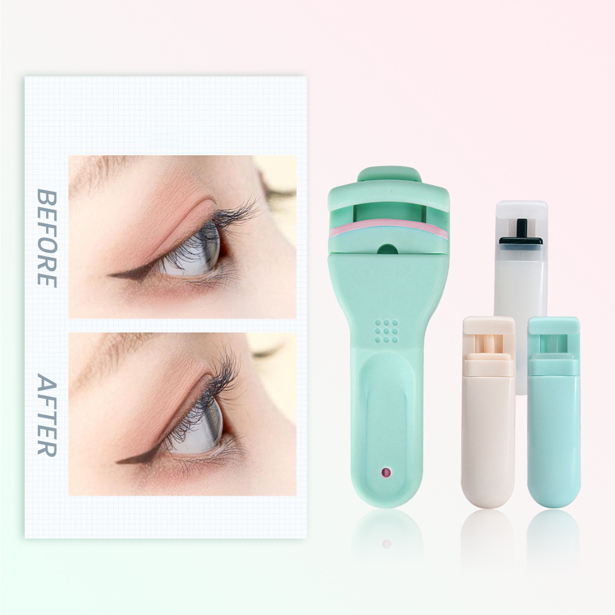 IMAGIC Portable Eyelash Curler Cute Mini Lashes Curler Set