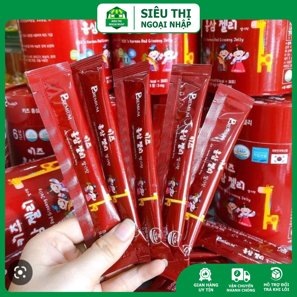 Thạch hồng sâm Baby PL Hàn Quốc hộp 30 gói (450g)