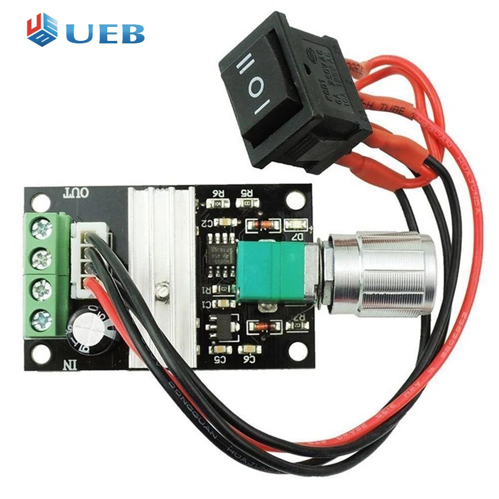 Dc 6v 12v 24v 28v dc motor speed controller 3a motor speed regulator reversible switch pwm motor controller adjustable led light