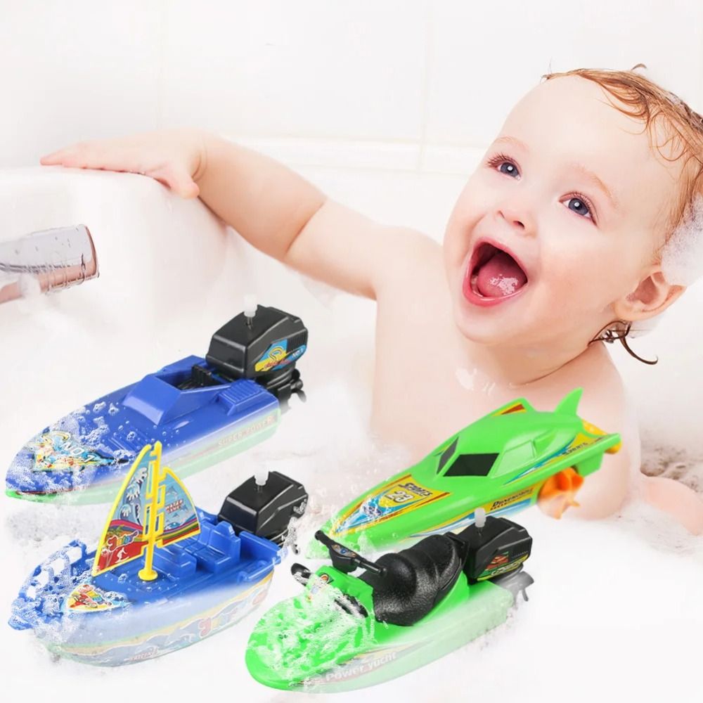 Color Motor Bot Games Accessories Speed Boat Ship Speed Boat Ship Wind Up Toy Float In ...