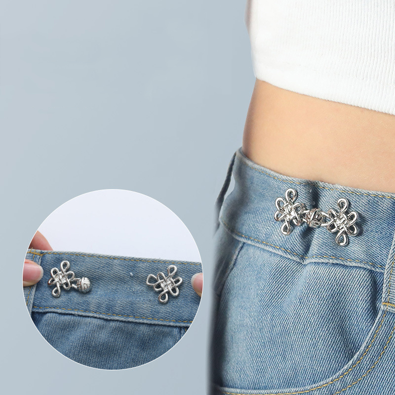 Chinese%20Knot%20Waist%20Buckle%20Detachable%20Pants%20Clips%20Waist%20Tightener%20Nail-free%20Metal%20Button%20Snaps%20For%20Jeans%20Decoration%20-%20Image%208