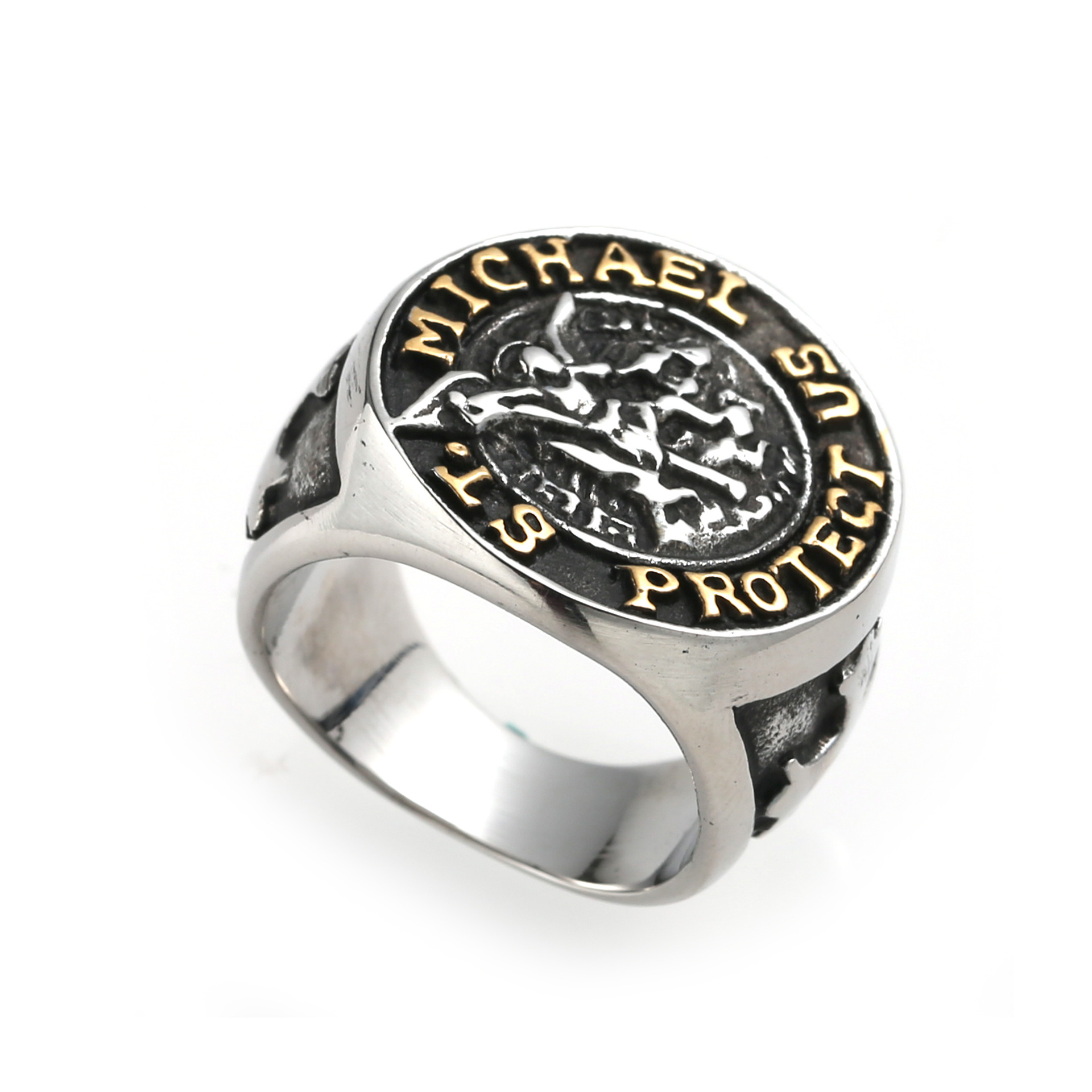 【Trendy designs】Personality Punk Retro Stainless Ring Trendy Men's ...