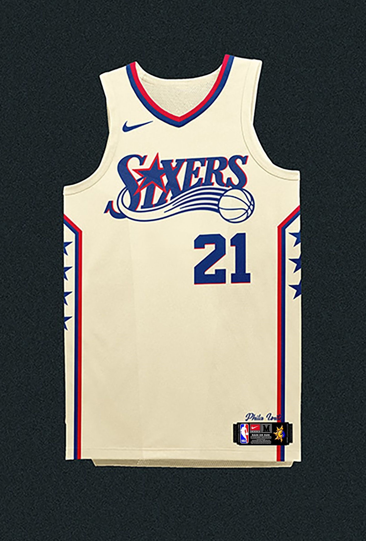 Blank Phila 76ers Jerseys w/ Braiding - Sixers B1715-333335