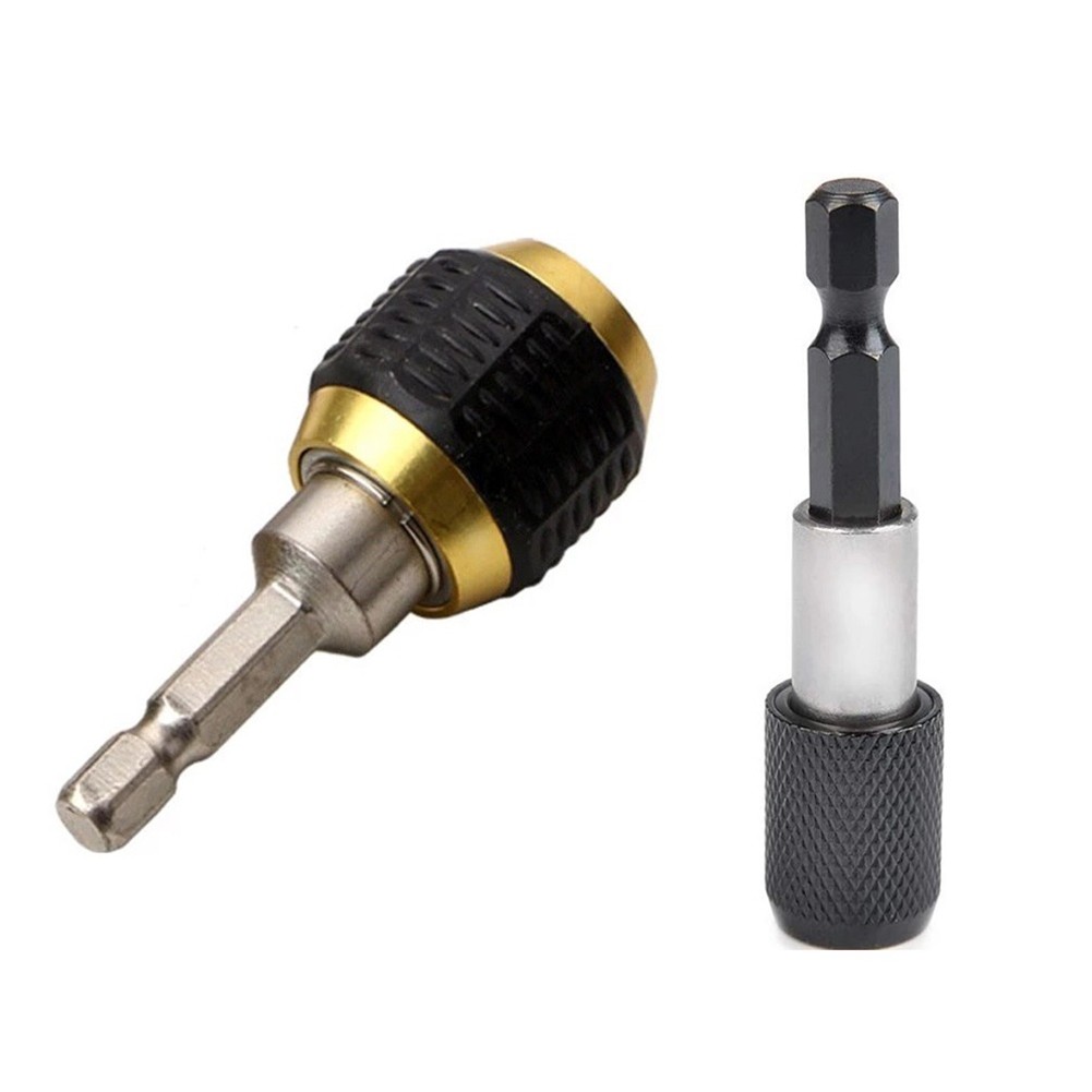 2pcs Keyless Drill Bit Chuck 1/4 'Hex Shank Screwdriver Impact Driver Adaptor Conversion Adapter