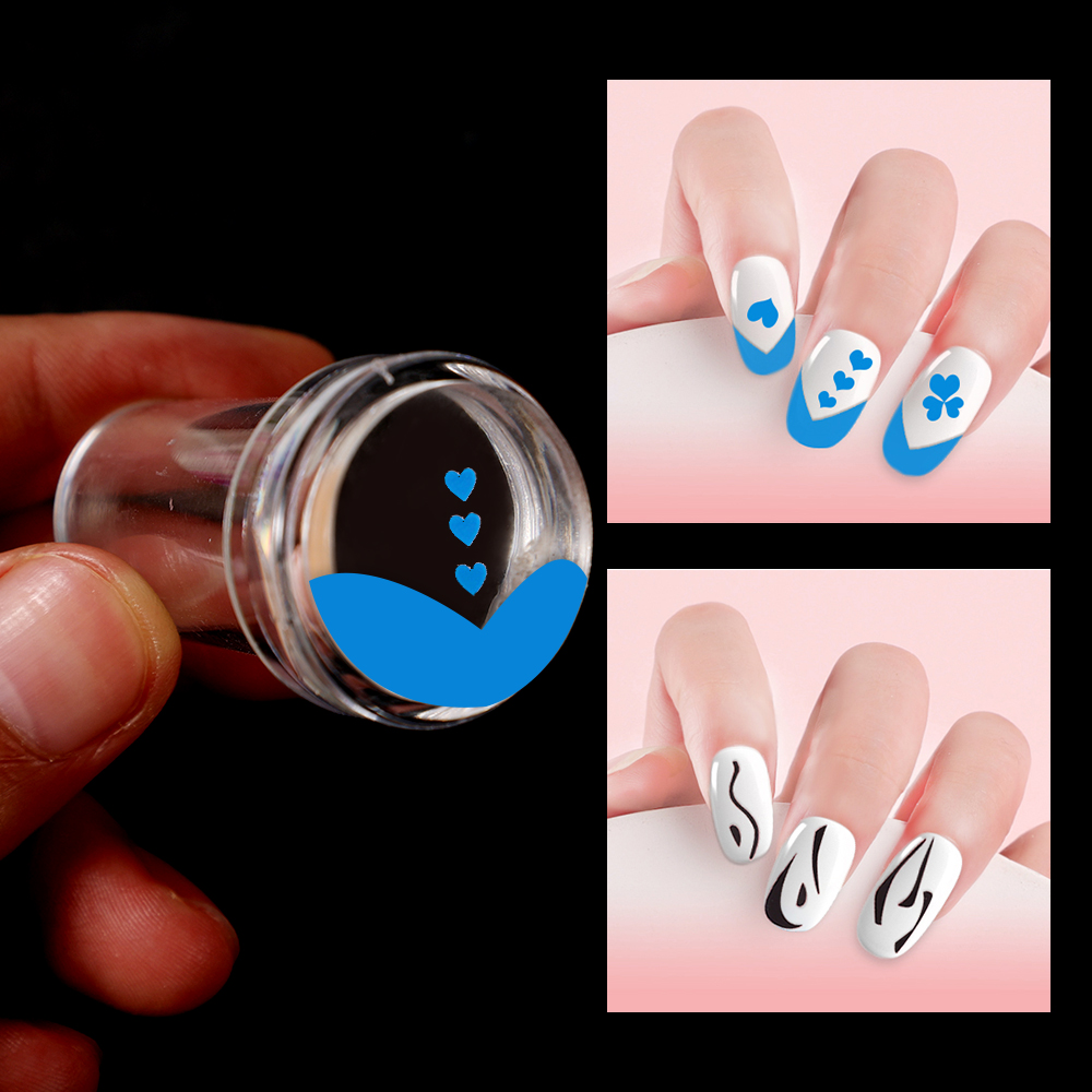 Transparent Stamper and Plastic Scraper Stamping Plate Stamping Tool Stamp Nail Art Manicure Tools