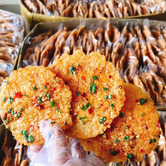 CƠM CHÁY MẮM HÀNH 3 MIẾNG - ĐỒ ĂN VẶT HUTOSTORE