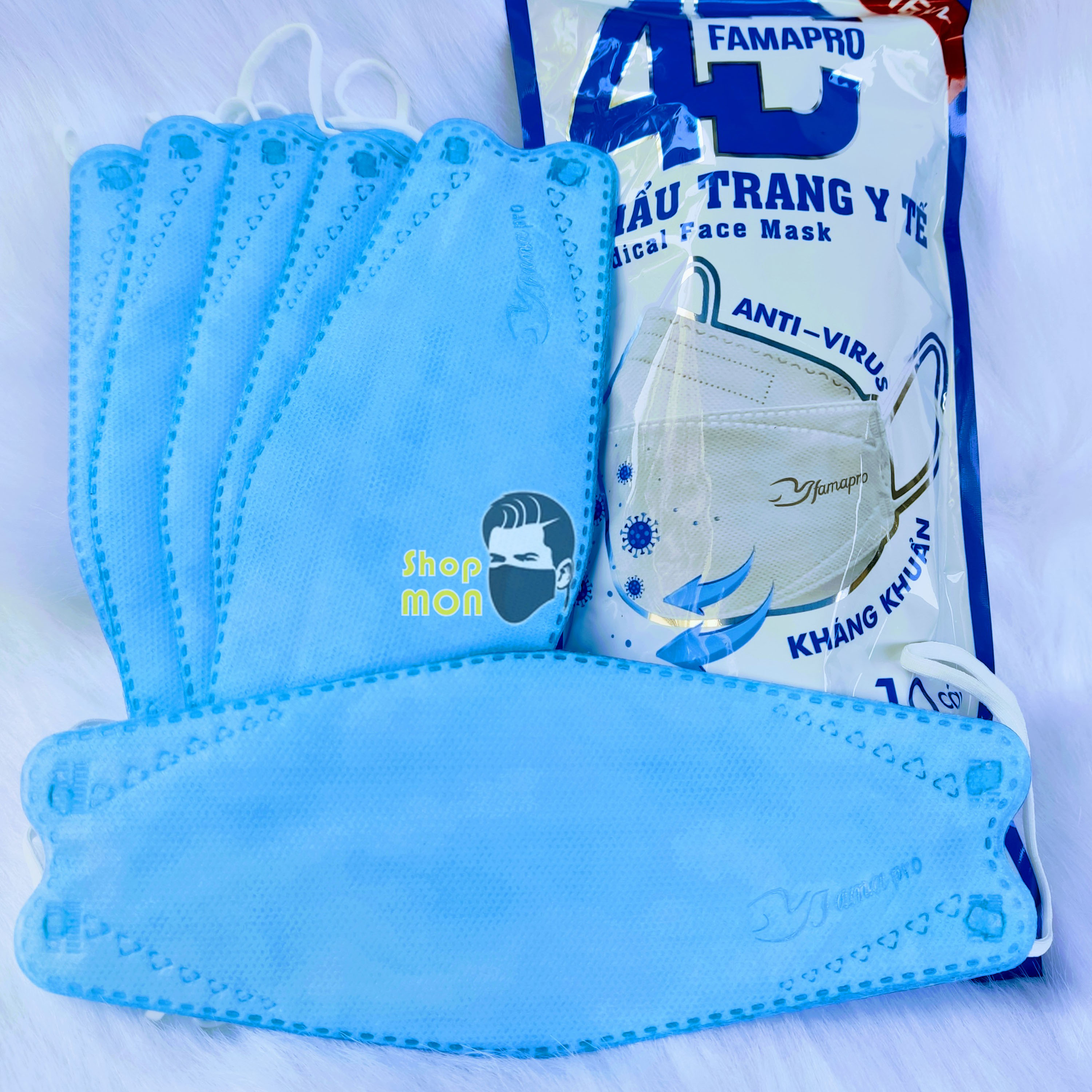 COMBO 100cái  KHẨU TRANG 4D FAMAPRO