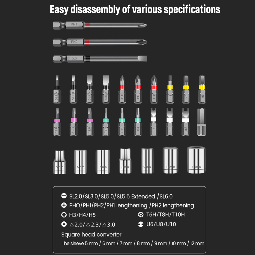 Ratchet Screwdriver Set Multi-Angle Ratchet Handle Ma-gnetic Screw Driver Bits with Sleeve Multifunctional Precision Repair Tool