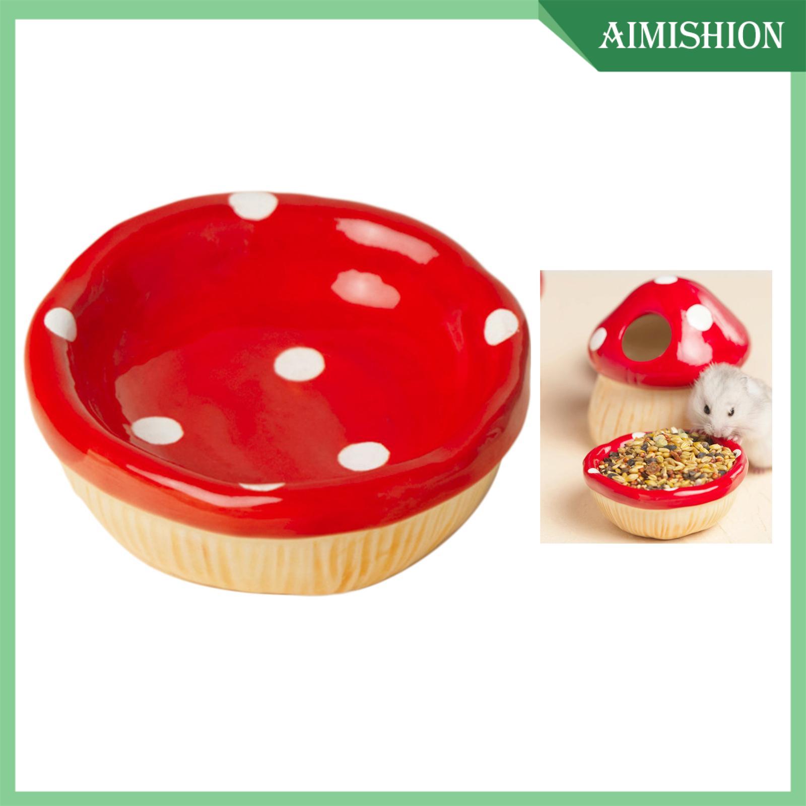 Aimishion Ceramic Hamster Food Bowl for Small Animals Dwarf Hamster