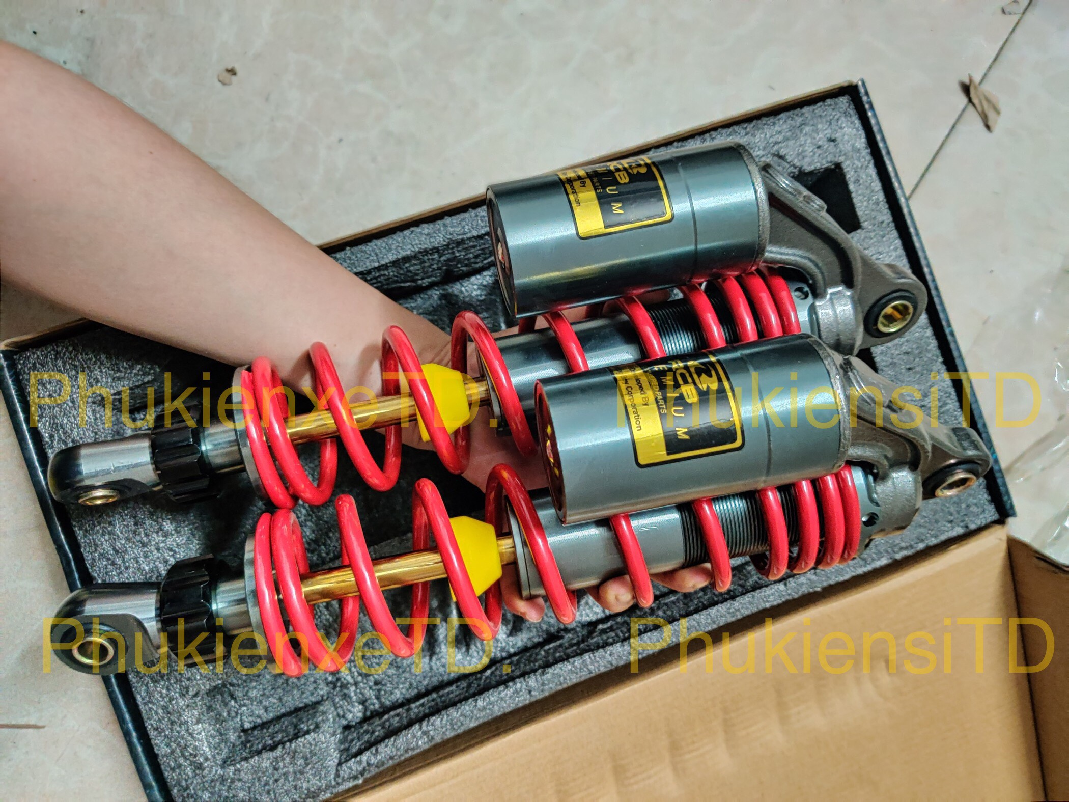 Phuộc RCB NITRON bình dầu lắp Dr Wave Elegant Axelo Future Charly Cub Sirius Jupiter Taurus Caphe Suviva Magic...