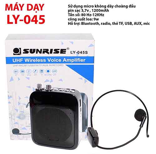Loa trợ giảng sunrise ly-045s, kèm 1 micro không dây uhf