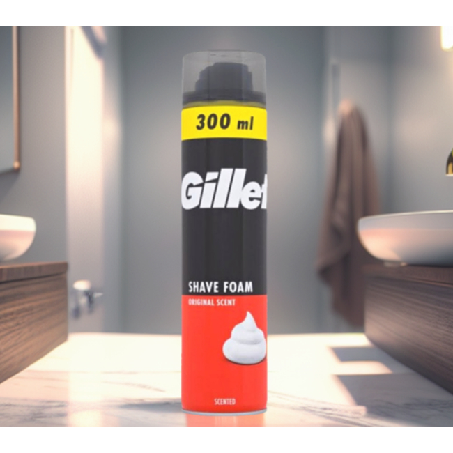 [Siêu Rẻ] [HÀNG MỸ CHUẨN]Bọt cạo râu Gillette USA 300g (Đỏ) Hadamart
