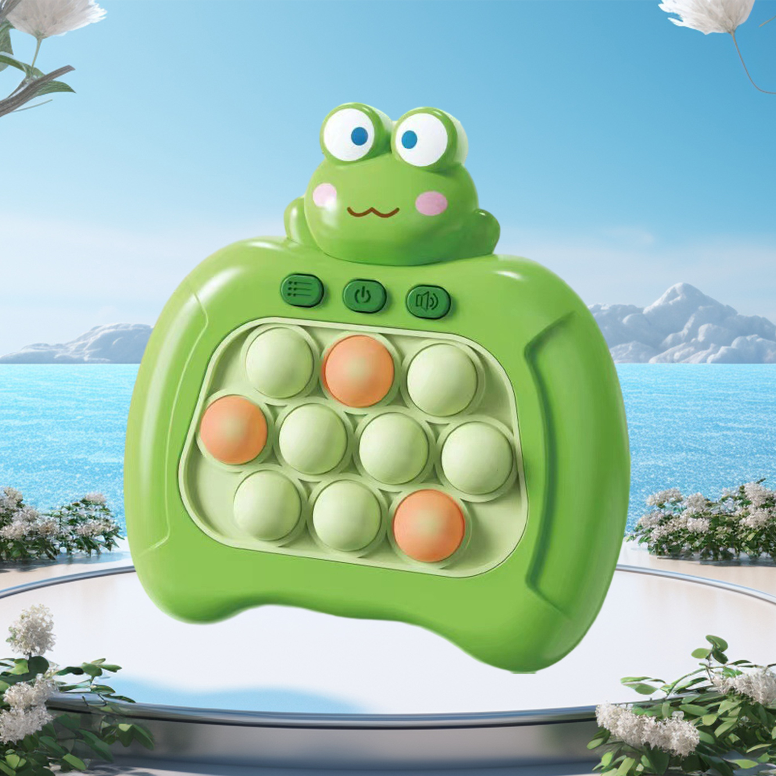 Dece Flor Handheld Game Console for Kids Reaction Ability Training Game Interactive Handheld Whack-a-mole Game Console for Kids Fun Reaction Training Toy Stress Relief Birthday Gift