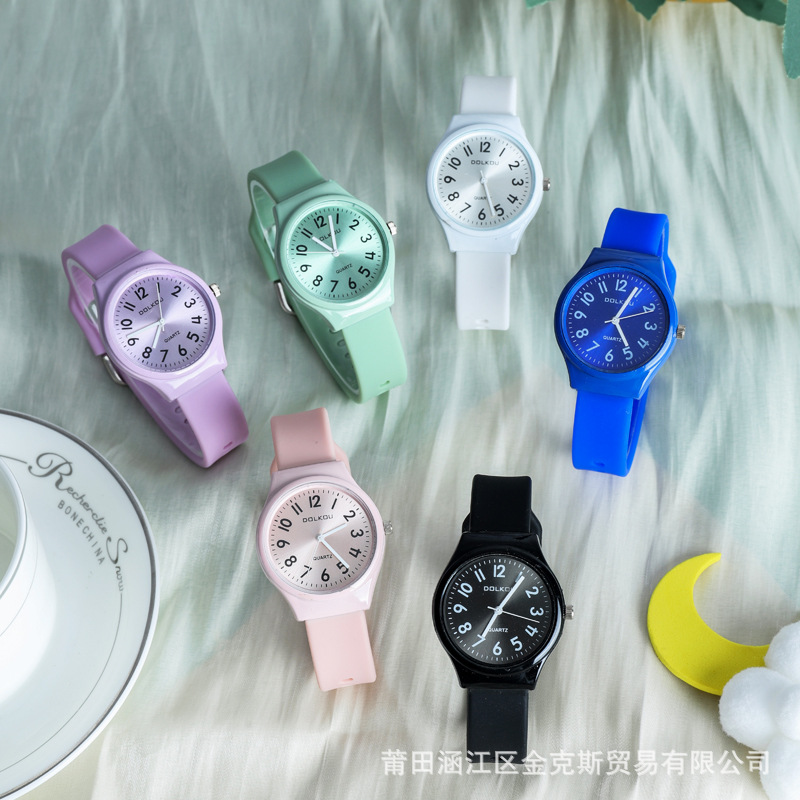 【Exclusive Offer】Children's Exam Watch for Girls and Boys, Middle School Students - Anti-Fall, Macaron Colors, Fresh and Sporty, Quartz Watch
