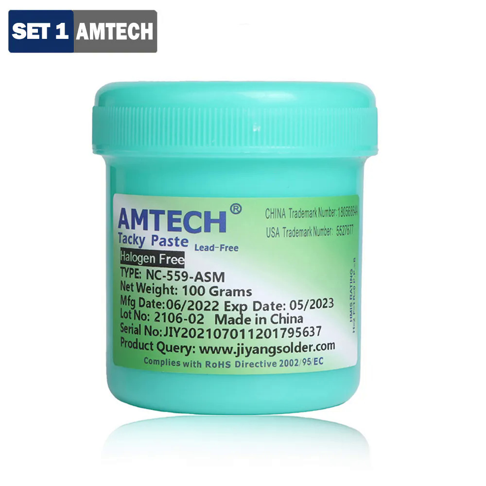 Amtech nc-559-asm 100g flux chì miễn phí hàn flux hàn dán cho hàn phù hợp smt bga reballing hàn công cụ sửa chữa