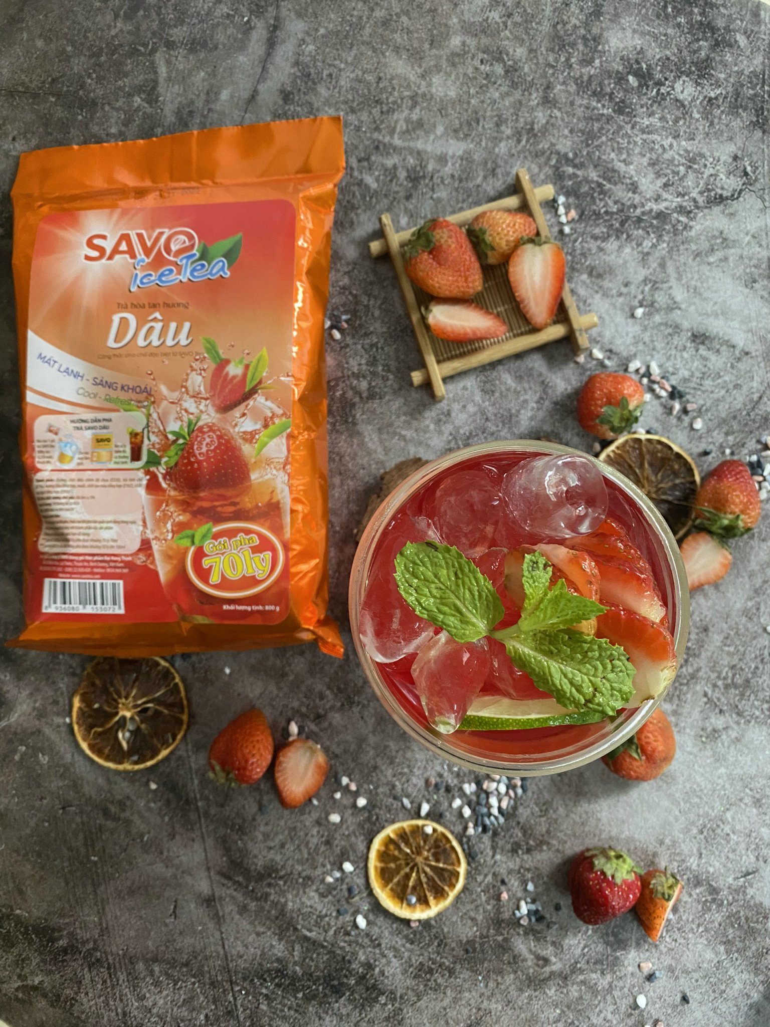 SAVO TRÀ HÒA TAN - VỊ DÂU (Túi 800gr)