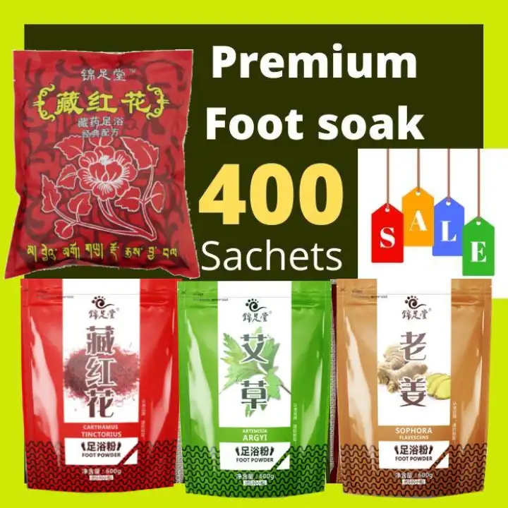 Crazy Sale 400 Sachets Premium Chinese Herbal Foot Spa Foot Soak For Detoxification Slimming Destress Lazada Singapore