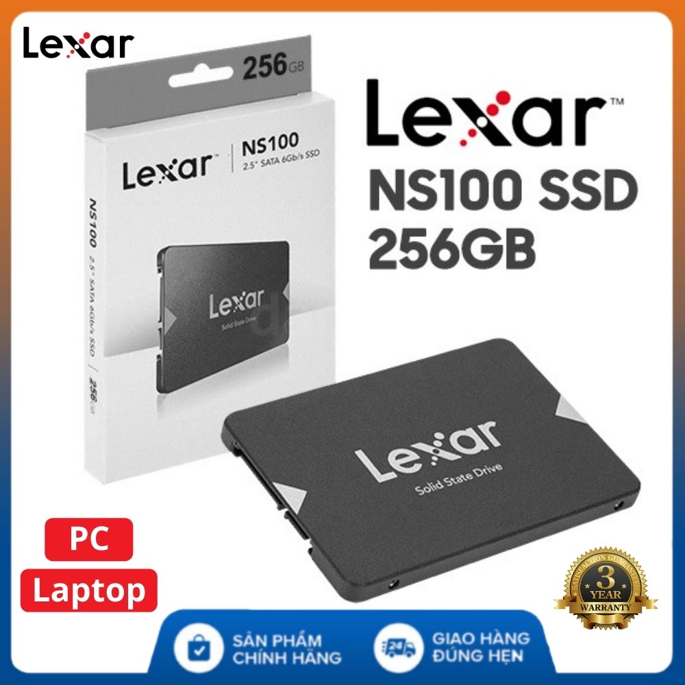 Ổ cứng SSD 256Gb , 128Gb Lexar NS100 2.5-Inch SATA III 6Gb s dành cho máy tính pc , laptop , tốc độ cao - bảo hành 36 tháng thumbnail