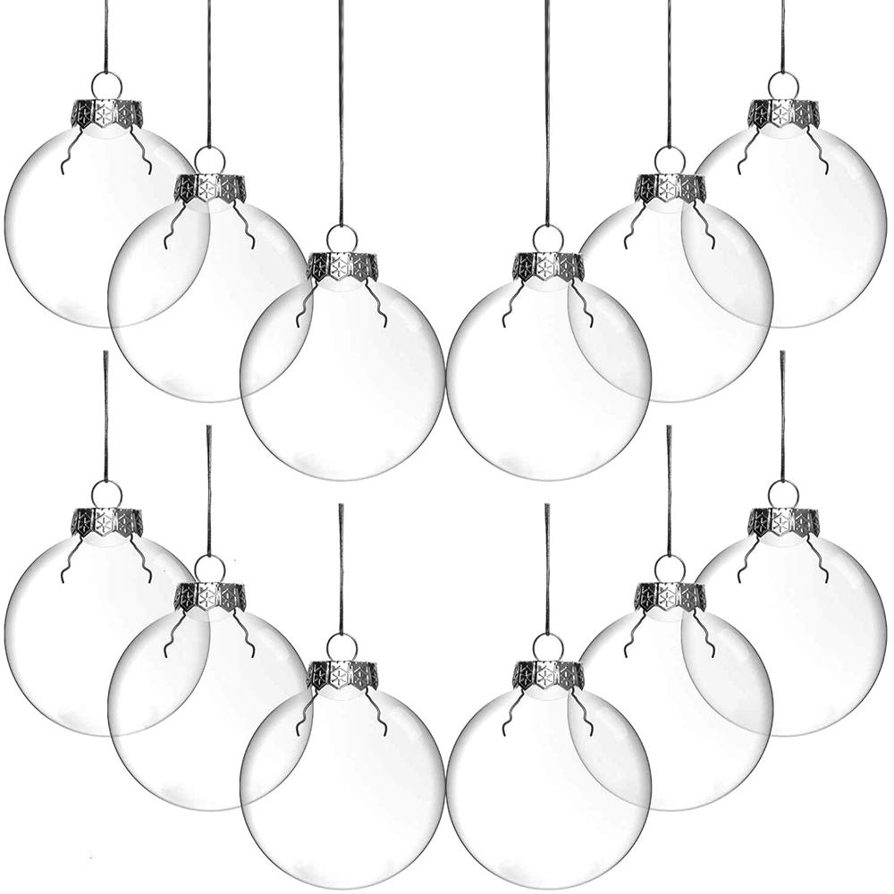 Clear Baubles For DIY Decor Plastic Clear Baubles Clear Plastic Baubles Openable Ball Ornaments Transparent Christmas Ornaments