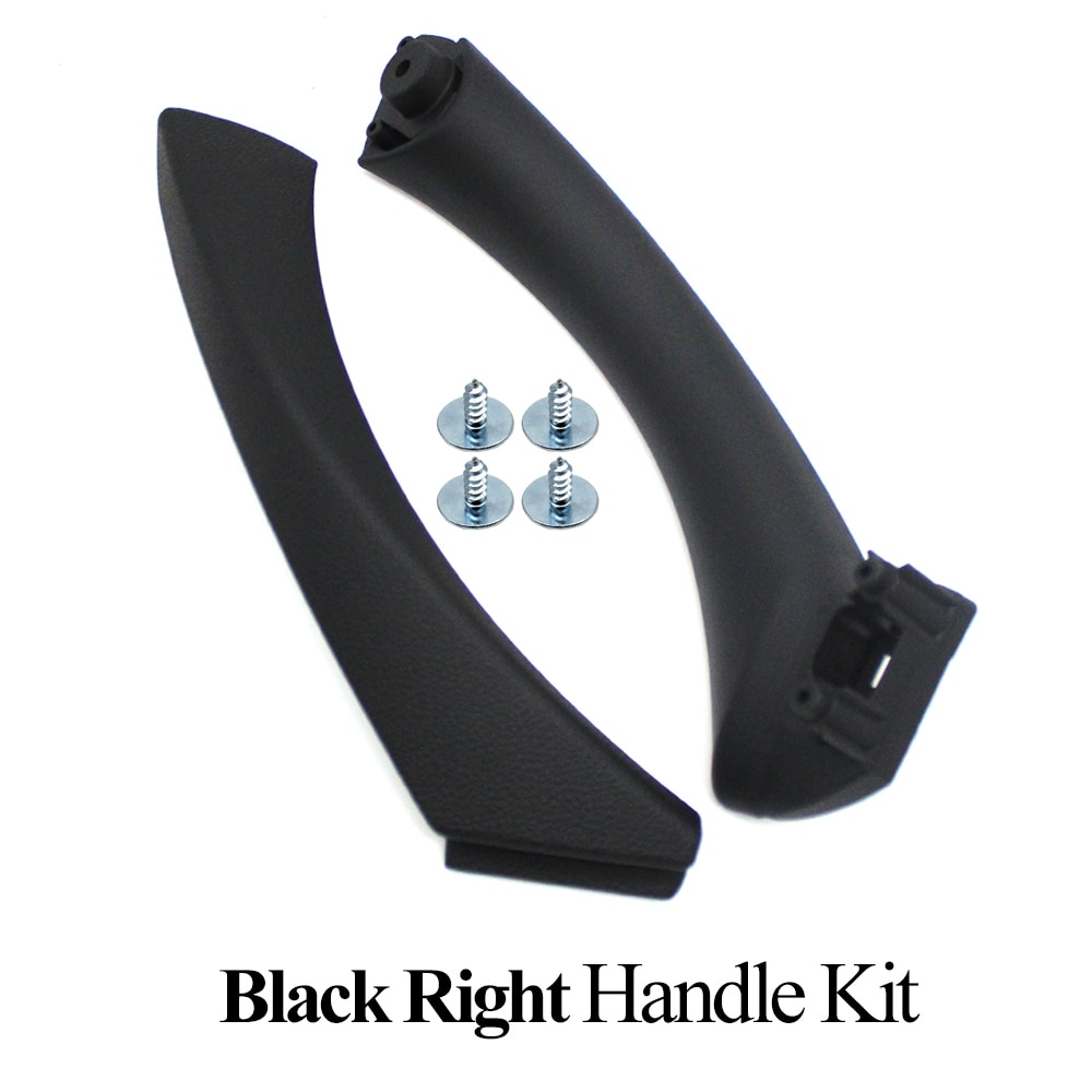Black right lhd rhd interior door pull handle kit with cover trim assenmely replacement for bmw 3 series e90 e91 e92 316 318 320 325 328i