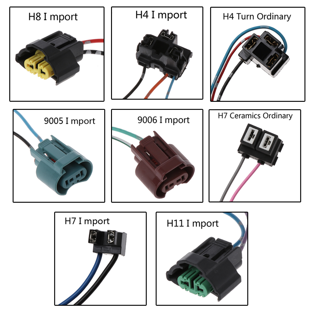 Nhập khẩu H11 xe bóng đèn halogen ổ cắm sạc giắc kết nối dây cố định đường điện