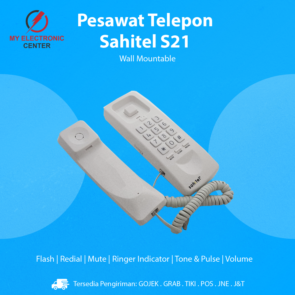 Pesawat Telepon Sahitel S21 Telephone Kabel Dinding Rumah Kantor Indihome Putih Lazada Indonesia