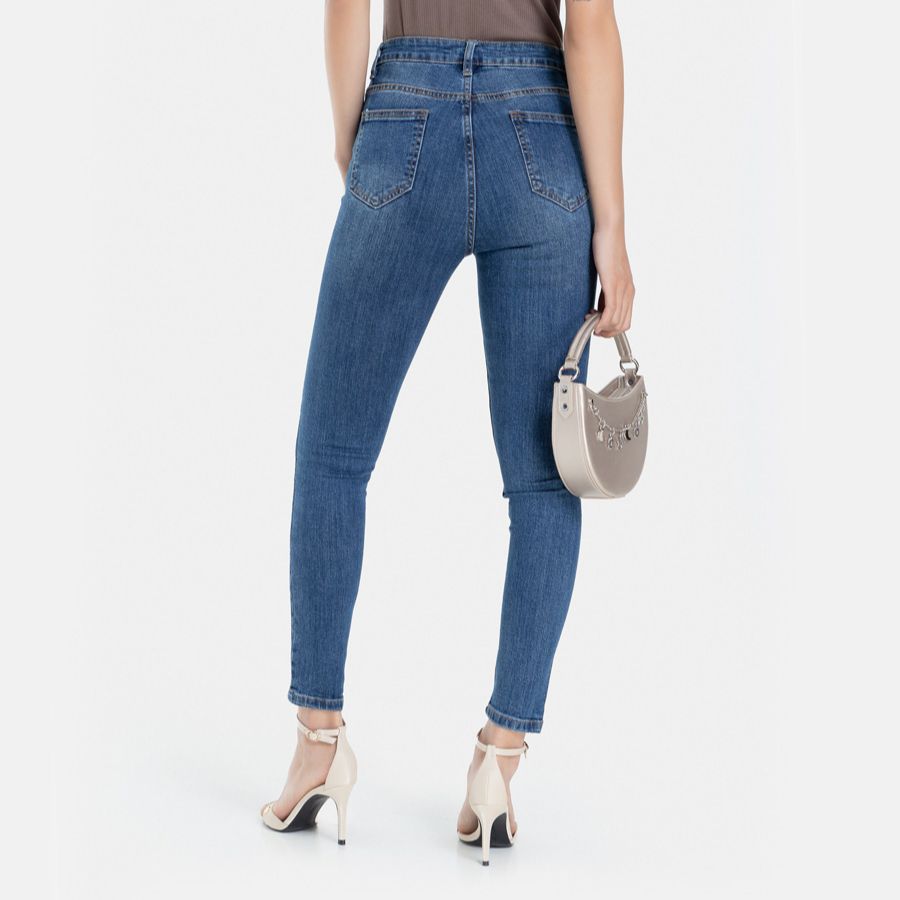 Quần Jean Dài Nữ Thời Trang JUNO Skinny Basic Trơn JNQDA004