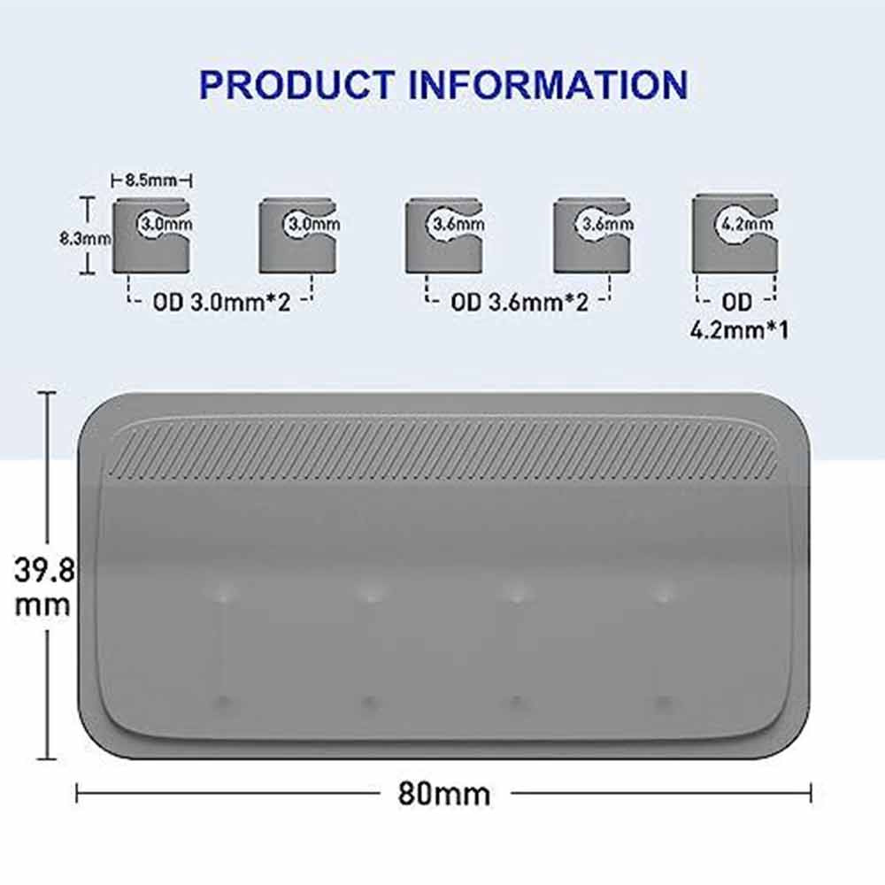 Magnetic Cable Management Holder, Desktop Multipurpose Cord Keeper, 5 Clips