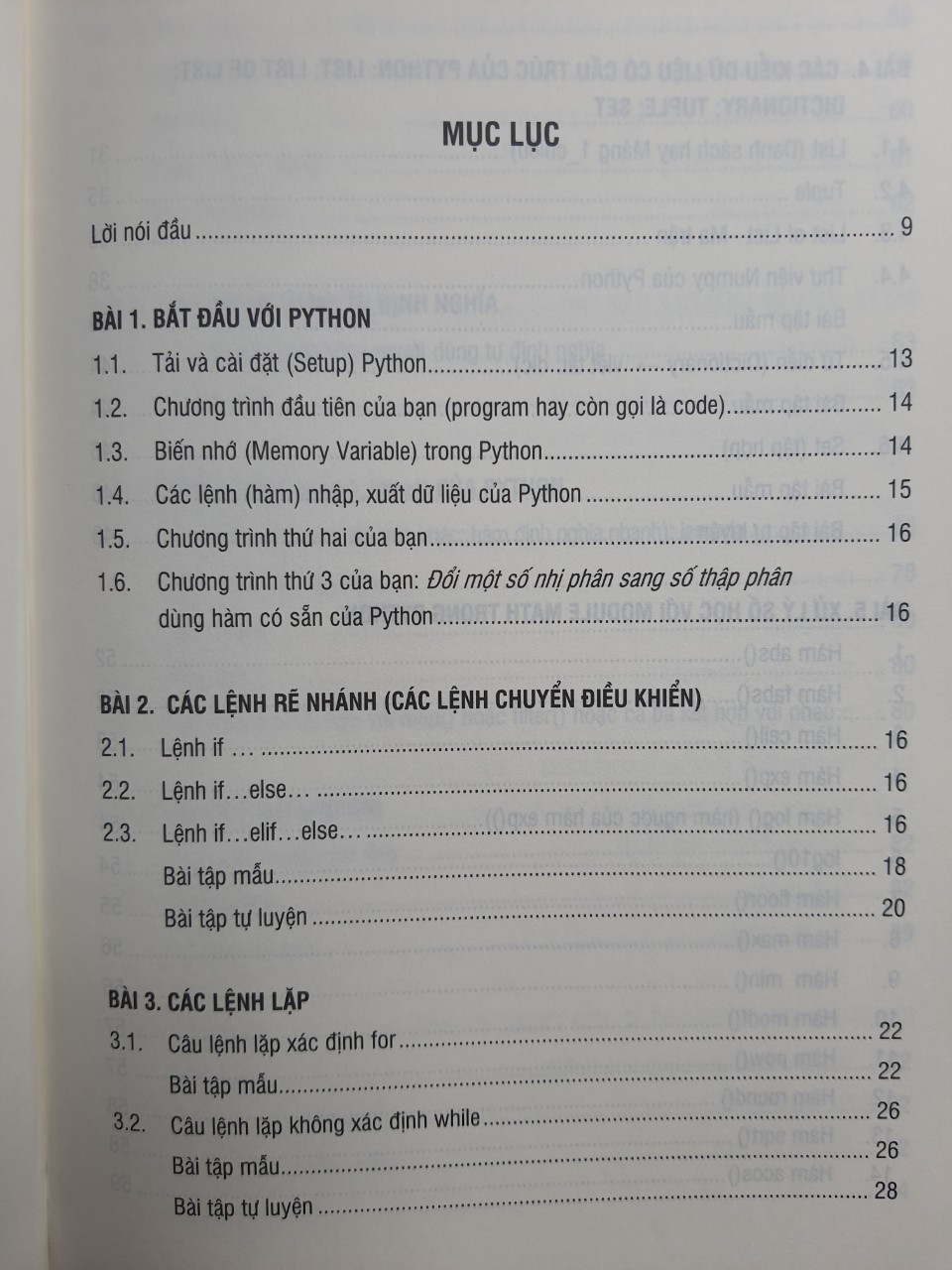 Bài tập lập trình cơ bản với ngôn ngữ Python