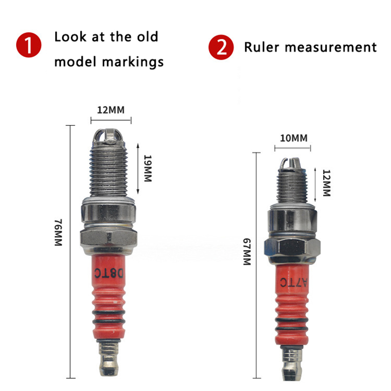 High Performance Three jaw three energy-saving spark plug Motorcycle Iridium 10mm Spark Plug D8TC A7TC For 48CC- 80CC JH70 DY90 Suitable For Most Motorcycles On The Market. 