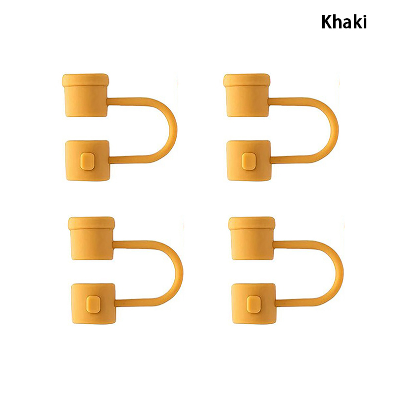miankeji 4PCS Silicone Straw Tip Caps Reusable Dust-Proof Straws Covers Drinking Straw Tip Covers Straw Toppers Drinking Tool 8MM Mini