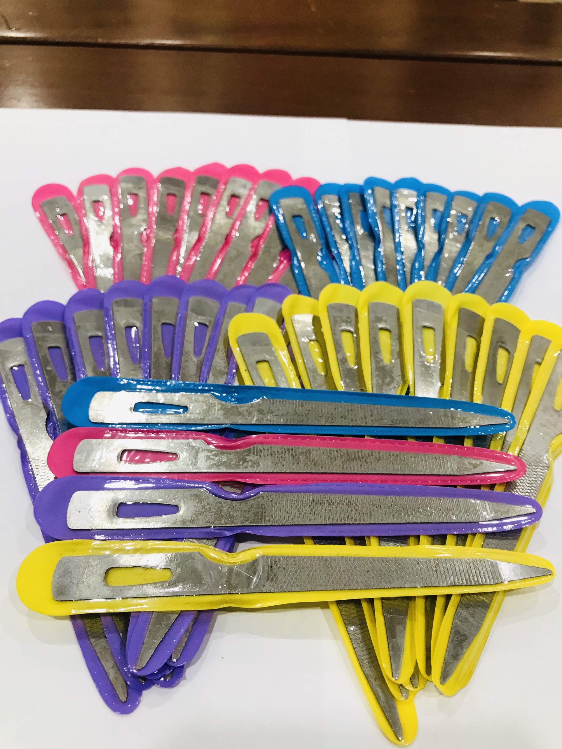 Set 10cây Dũa móng tay thép,cây lấy khóe móng (hình thật,12.5cm)