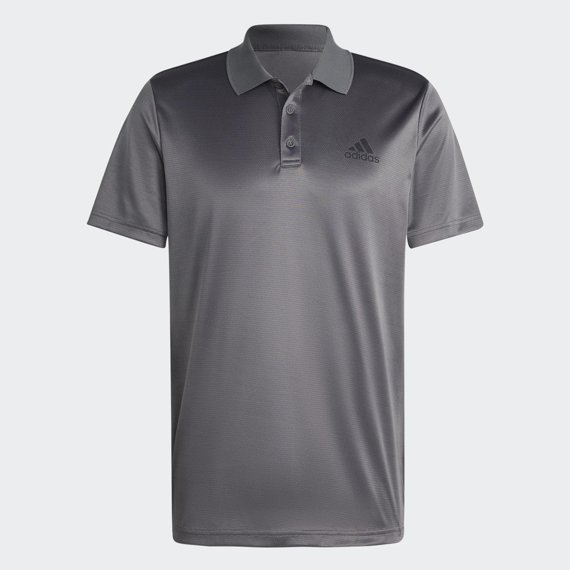 [20H 3-4.4-MUA 2 GIẢM 30%] adidas Gym & Training Áo Polo 3 Sọc Designed to Move Nam Xám IB8235