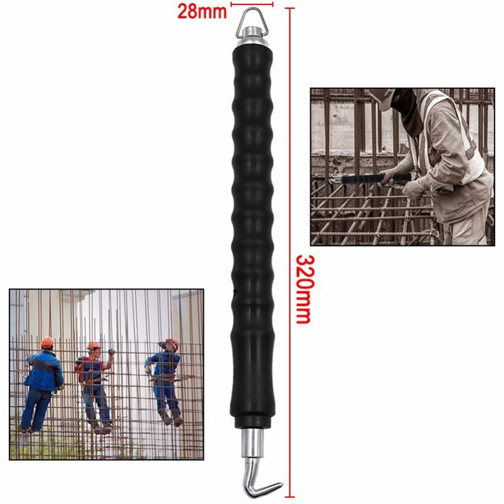 LITCHII Construction Tool Wire Twisting Tool Iron Wire Binding Bar Tying Hook Iron Hook Twister Hook Bar Hook Tie Wire Twister Rebar Hook Rebar Tie Hook